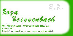 roza weissenbach business card